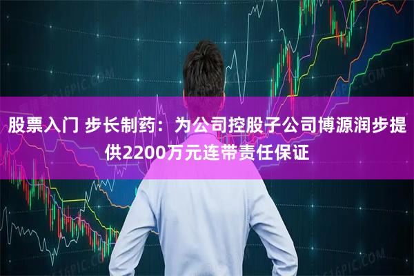 股票入门 步长制药：为公司控股子公司博源润步提供2200万元连带责任保证